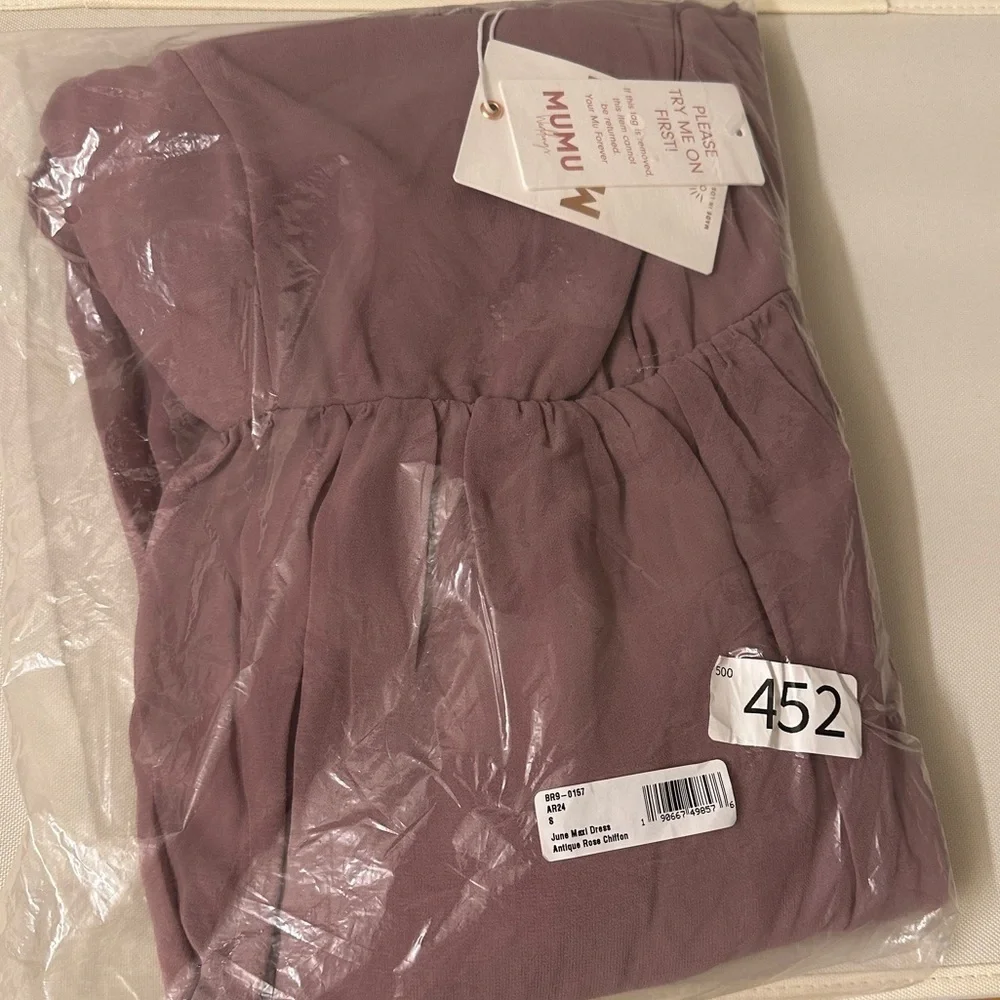 NWT Show Me Your Mumu June Maxi Bridesmaid Dress in Antique Rose Chiffon - Picture 6 of 8